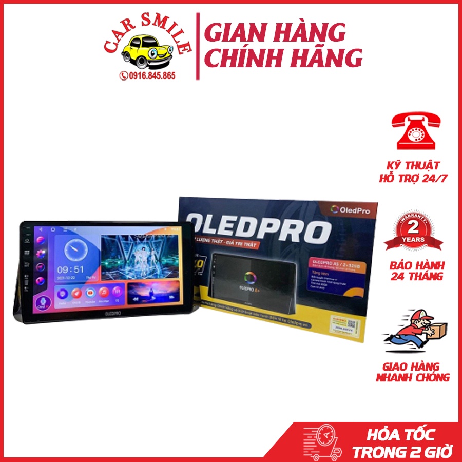 Màn Hình OLED PRO A5 Smile Car - Màn hình Có Bộ Nhớ 2GB RAM+ 32GB ROM CPU 8 Core