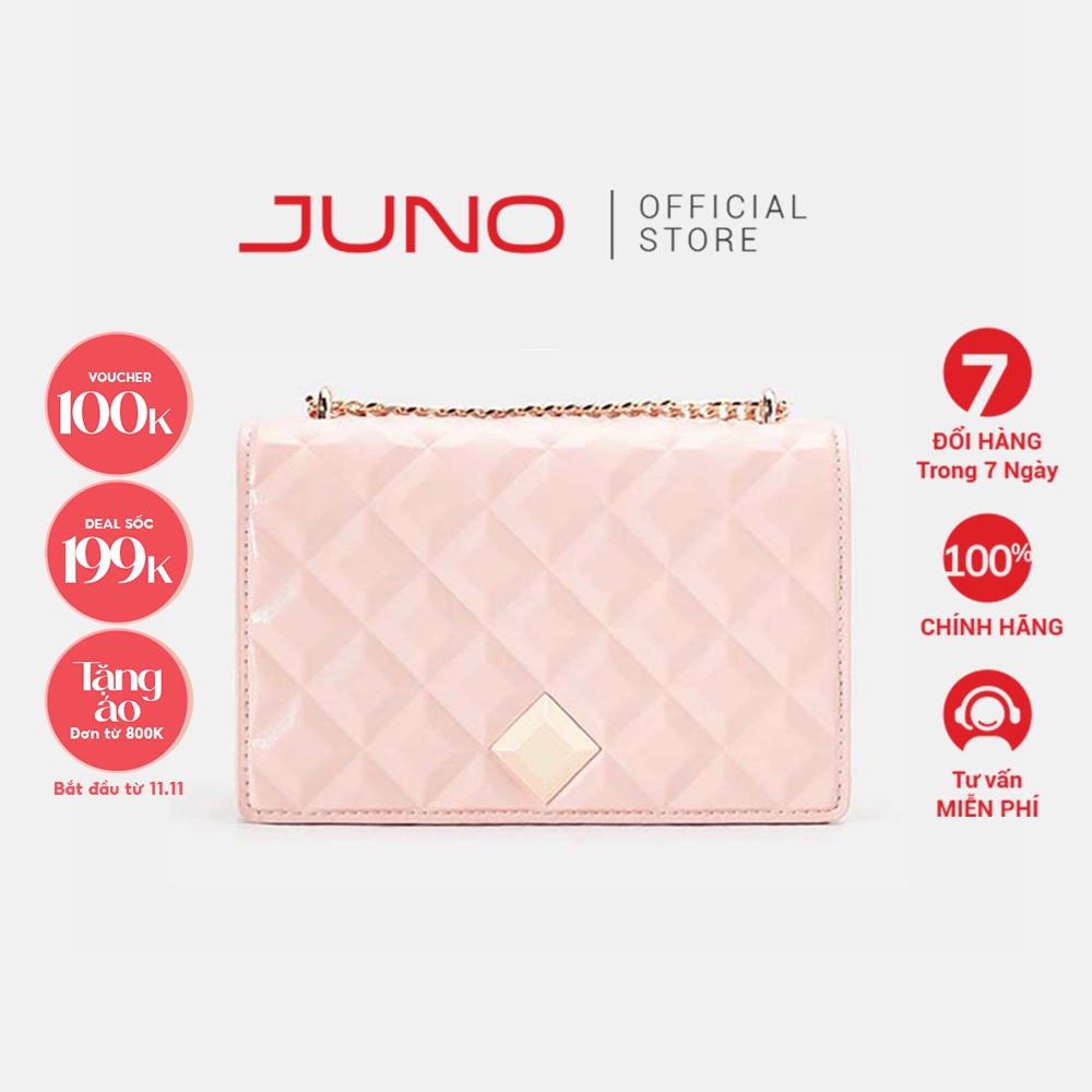 Túi Xách Nhỏ Nữ Thời Trang JUNO Dập Hiệu Ứng Princess Diamond TXN417