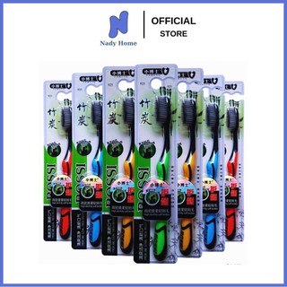 Bàn Chải Đánh Răng Bàn Chải Than Tre Hoạt tính Bossi Hàn Quốc cao cấp lông mềm an toàn tuyệt đối cho sức khỏe
