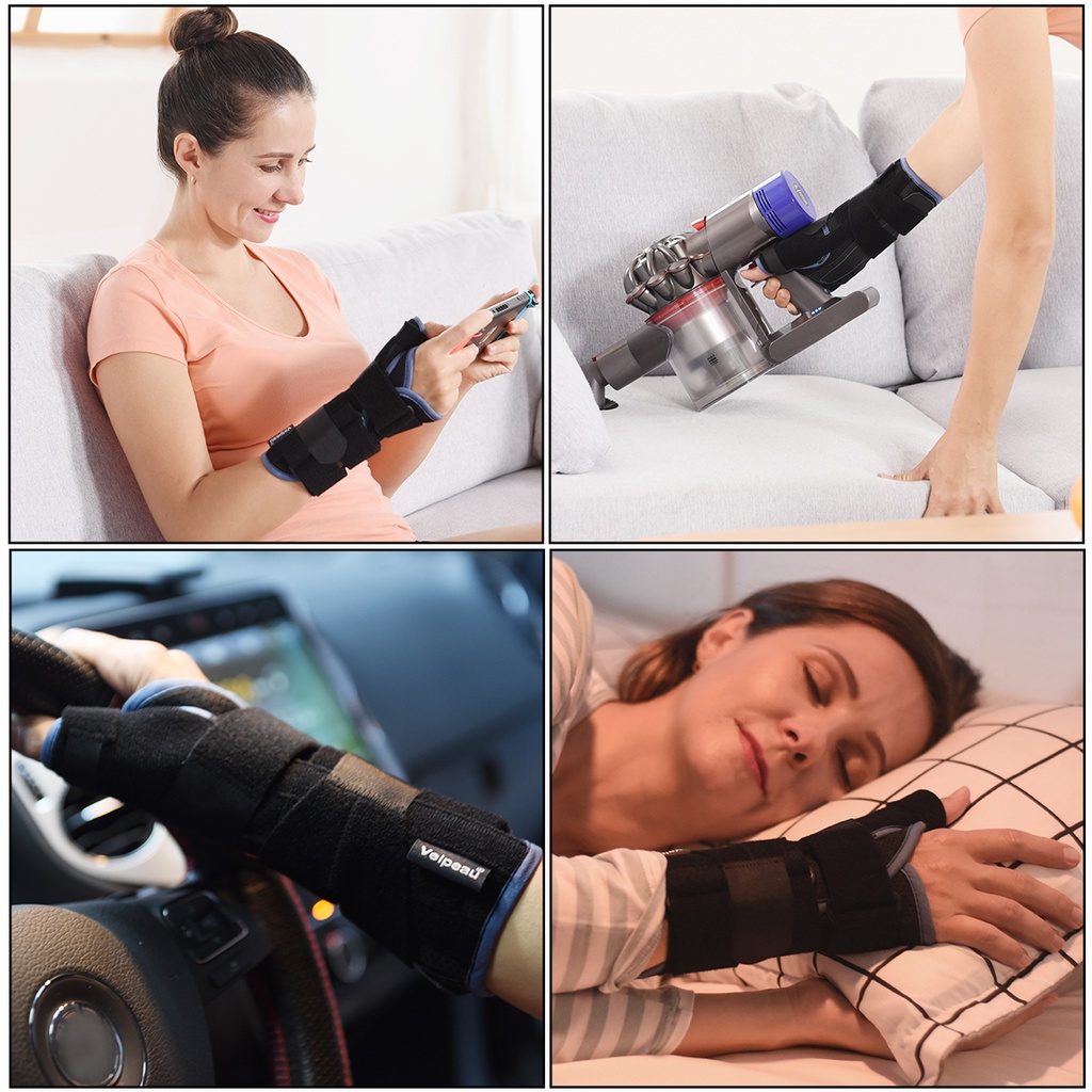 VELPEAU Thumb Cổ Tay Nẹp Chống Viêm Khớp Thumb Hỗ Trợ Bảo Vệ Giảm Đau Chống Bong Gân Nhẹ Ổn Định
