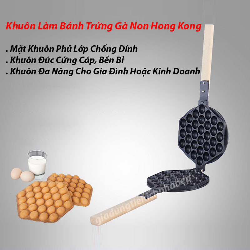 Chảo Khuôn Làm Làm Bánh Trứng Gà Non Nướng lên bếp Khuôn Làm Bánh Waffle Maker Chống Dính(Hoặc dùng thay thế và