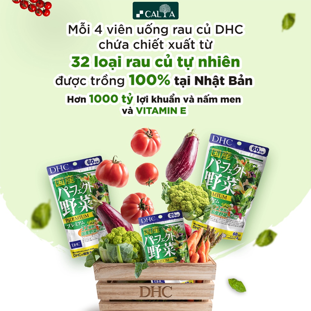 Viên Uống DHC Bổ Sung Vitamin Nhật Bản Vitamin B,C,E,Biotin, Rau Củ, Kẽm, Collagen, Trắng Da, Canxi 15/30/60/90 Ngày