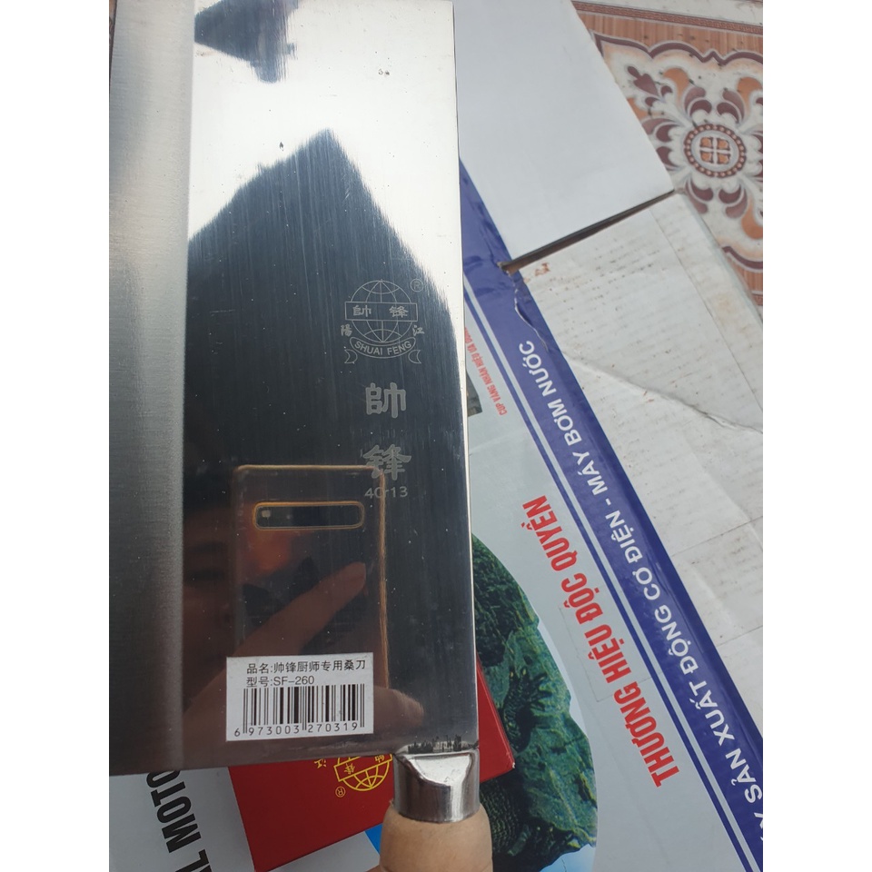 Dao thái thịt, thái rau củ bản lớn thép không gỉ