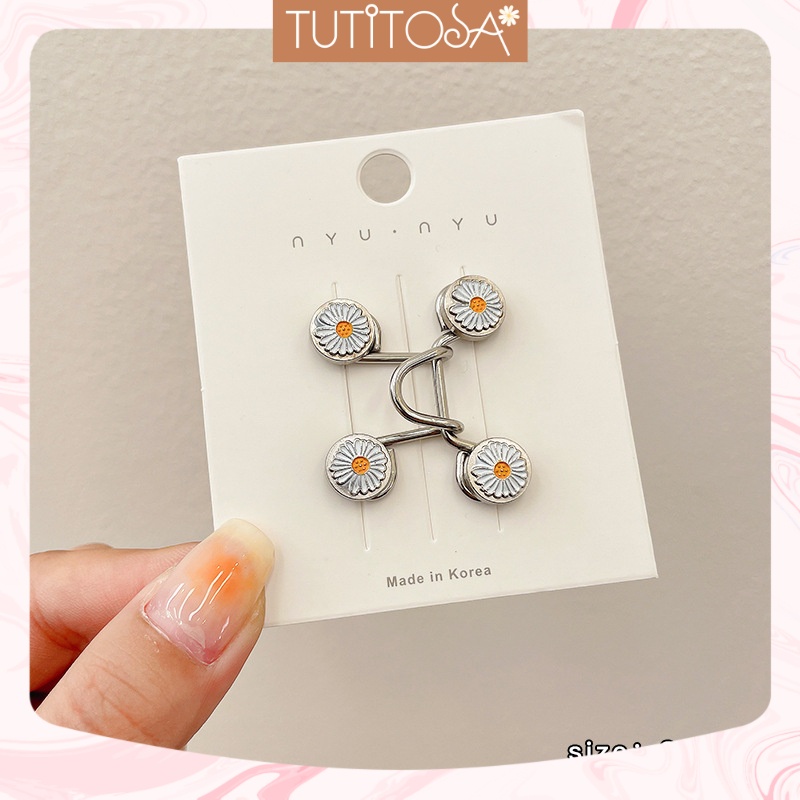 Bộ nút gài, khuy cài điều chỉnh lưng eo quần jean - short - chân váy TUTITOSA