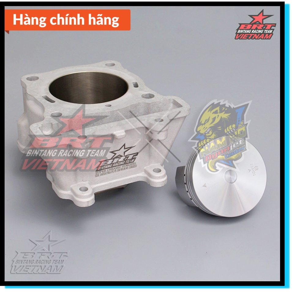 BỘ LÒNG NHÔM NÉN 68MM DÀNH CHO SATRIA / GSX / BANDIT / RAIDER -BRT- Hàng chính hãng
