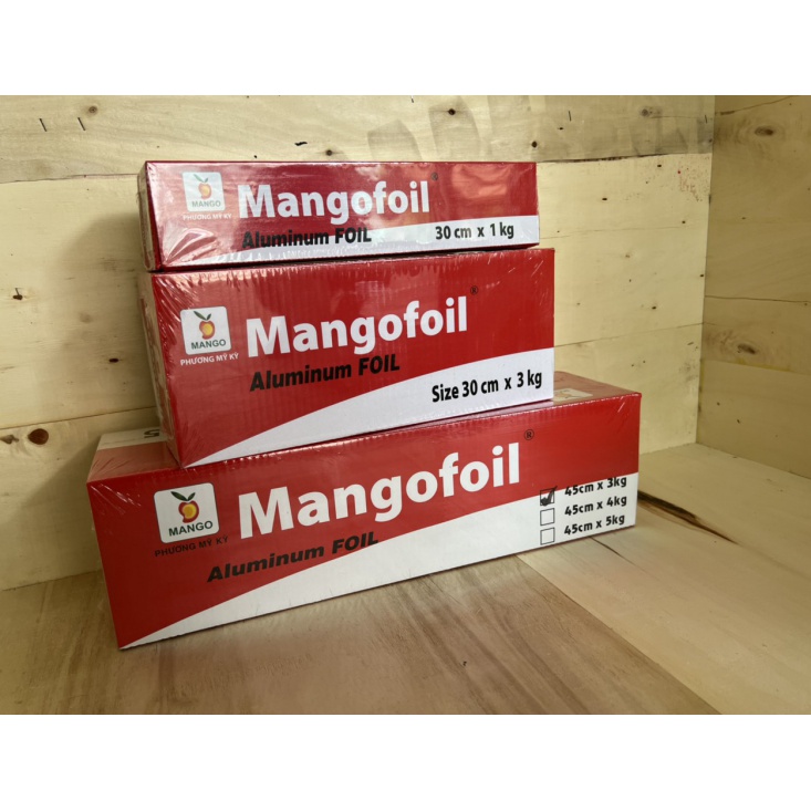 (Màng nhôm) giấy bạc Mangofoil,nướng thực phẩm, nướng thịt, nướng cá,nướng hải sản 45cm x 1kg