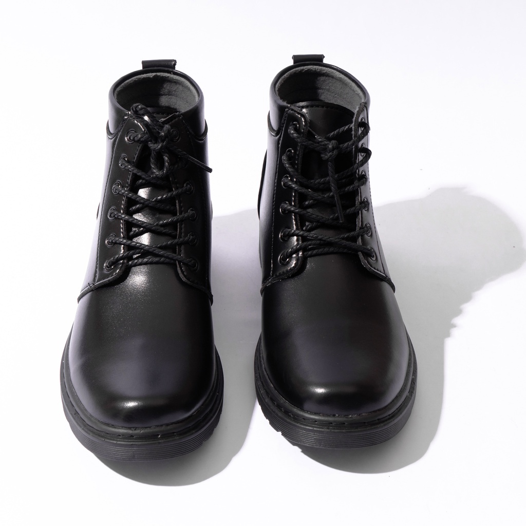 Giày đốc nam cổ cao da mềm, đế cao khâu đế thanh lịch, giày boots da nam