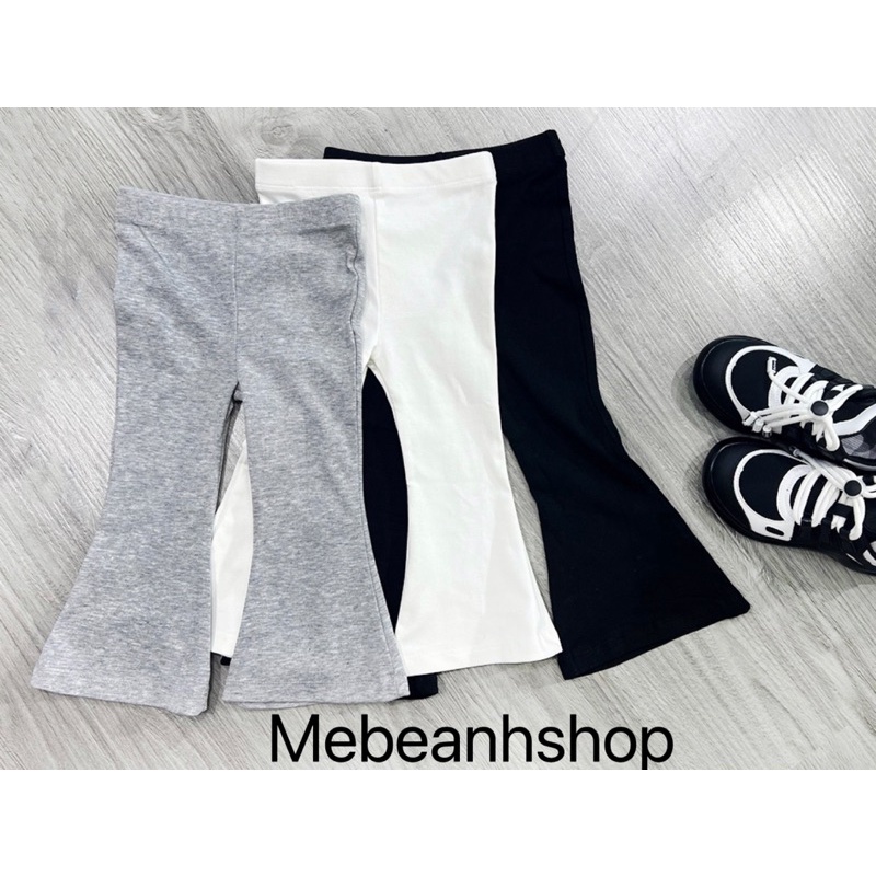 mebeanhshop-QLGLOE-Quần Dài Bé Gái Ống Loe, Áo Thun Basic Phối Set Cực Xinh Cho Bé Gái, Set Bé Gái