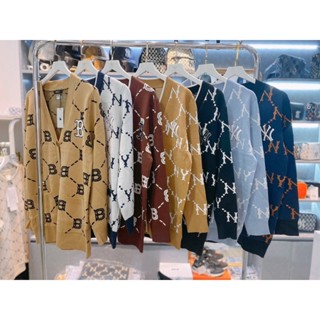 Áo khoác Cardigan MLB Thêu Nổi cho Nam và Nữ hàng Full Tag Mác