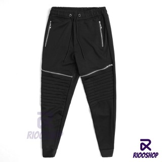 [XẢ KHO] Quần dài nam jogger thun lạnh cao cấp phối dây kéo RPL001 - quần thun nam đẹp