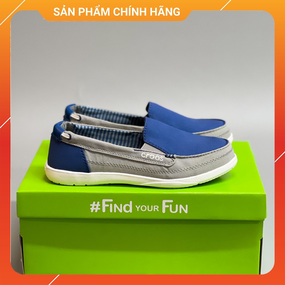 WLW - Giày Crocs Nữ Walu Canvas Loafer Women Chính Hãng - SAUVUIVE