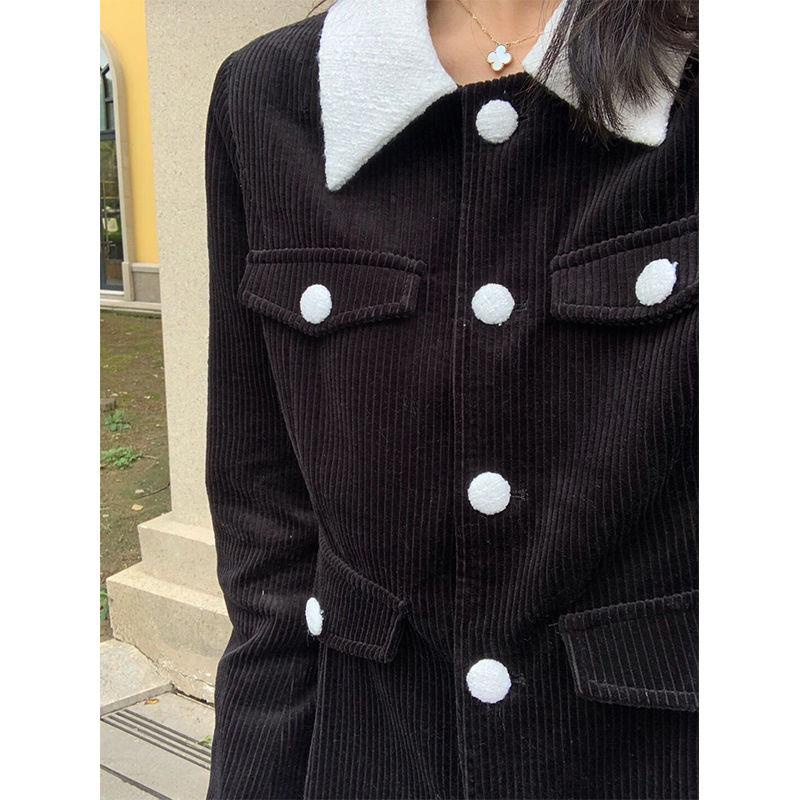 Bộ Áo Khoác cardigan + Chân Váy Xếp Ly Màu Đen Thời Trang Mùa Thu Cho Nữ