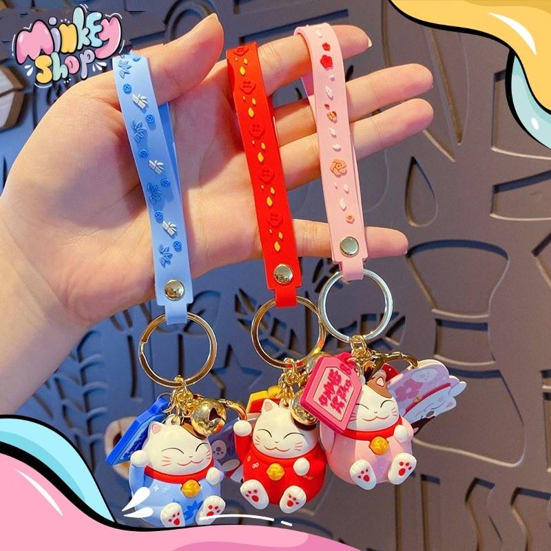 Móc Khoá Mèo Tài Lộc 2023 Quà Tăng May Mắn Ý Nghĩa Phụ Kiện Túi Xách Balo Oto Dễ Thương Cute 02MKM-Minkey