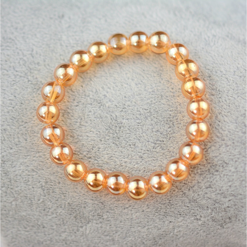 Vòng tay chuỗi hạt đá pha lê SÁNG BÓNG 8 ly