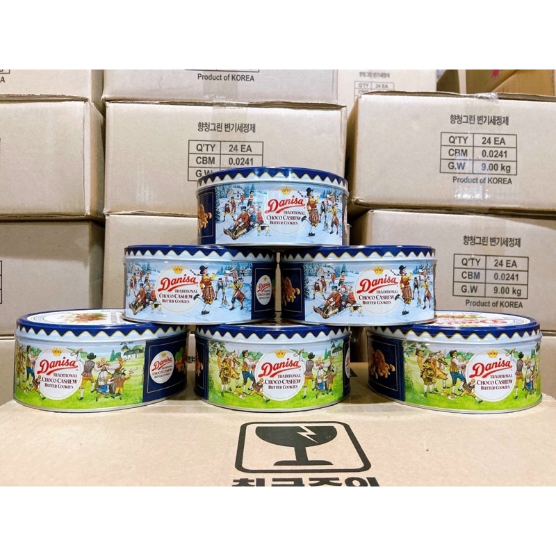 Bánh Danisa hạt điều thái lan 200g hộp thiếc