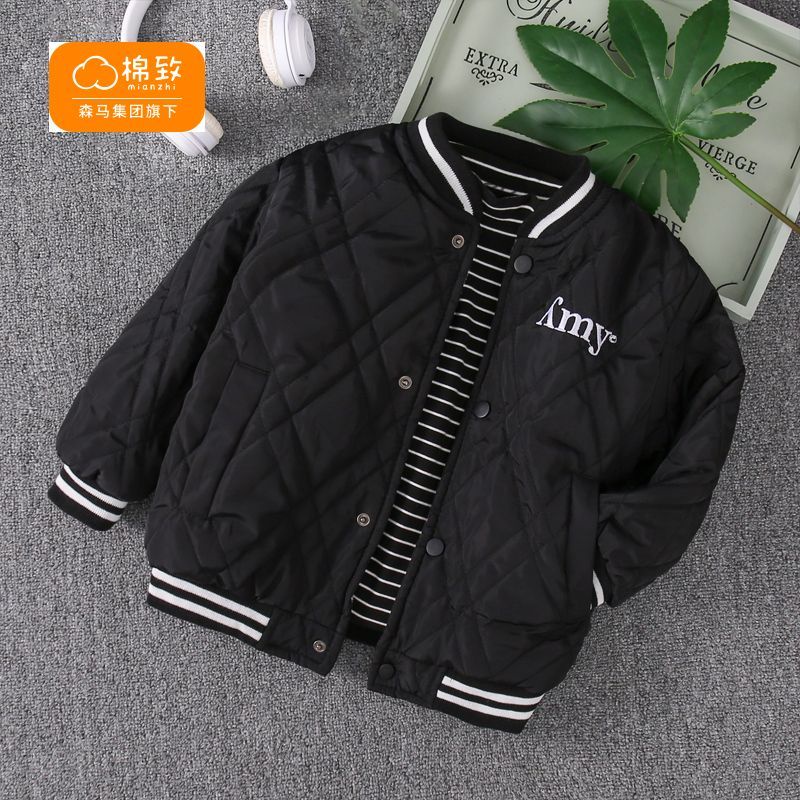 Áo Khoác Bóng Chày Lót Lông Cừu Cỡ Vừa Và Lớn Thời Trang Cho Bé Trai Và Gái