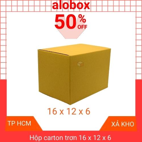 Hộp carton sỉ giá rẻ, thùng giấy mỹ phẩm quần áo, hộp bìa giấy 16x12x6cm, combo 40 hộp giao nhanh hỏa tốc HCM - alobox.