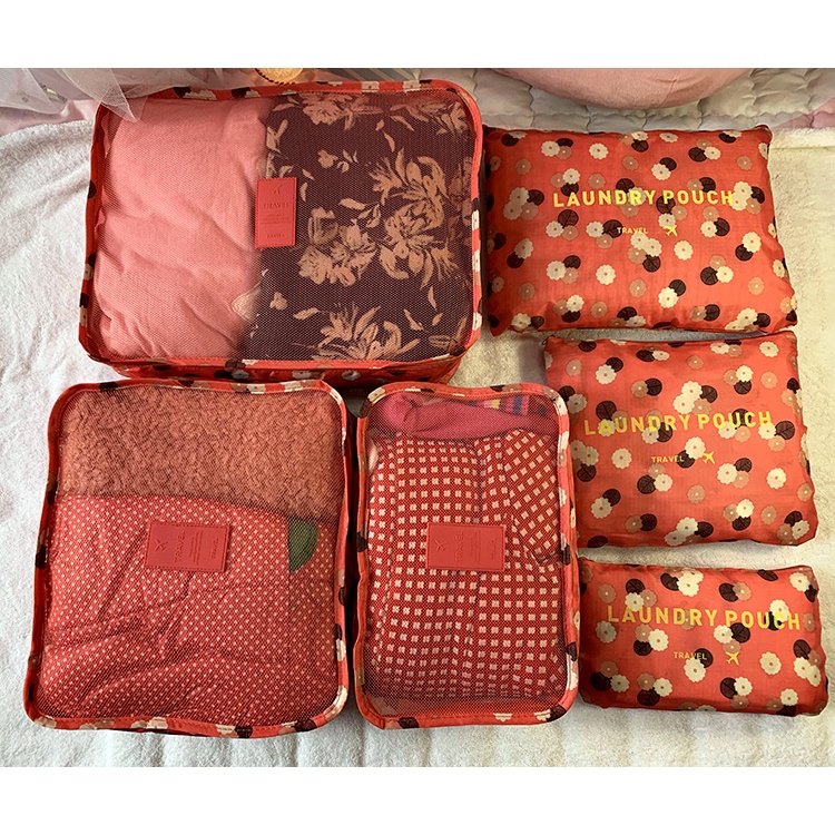 Set 6 Túi Đựng Đồ Trang Điểm Chống Thấm Nước Tiện Dụng Khi Đi Du Lịch