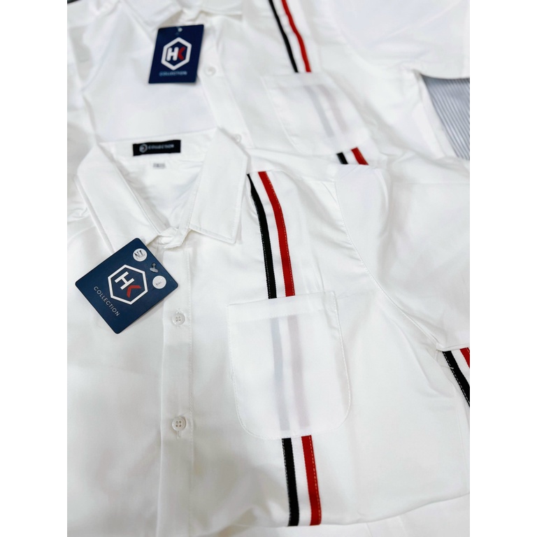 (HCM) ÁO SƠ MI NAM NGẴN TAY PHONG CÁCH PHỐI SỌC - THỜI TRANG NAM SIÊU XỊN CHO CÁC ANH EM KME FASHION