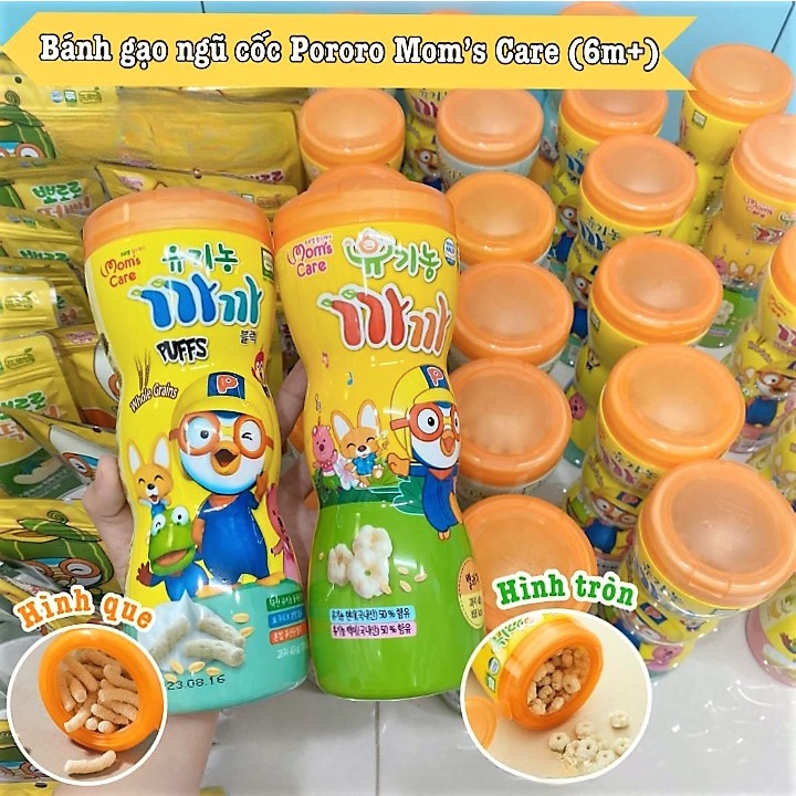 Hộp Bánh gạo hữu cơ Pororo Mom's Care cho bé 6m+