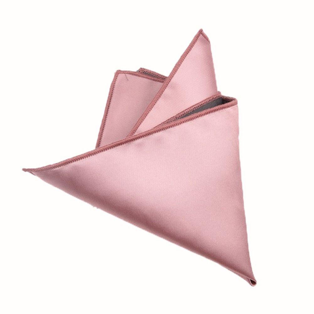 ANEMONE Khăn Tay Satin Màu Sắc Trơn Phong Cách Vintage Dành Cho Nam Và Nữ