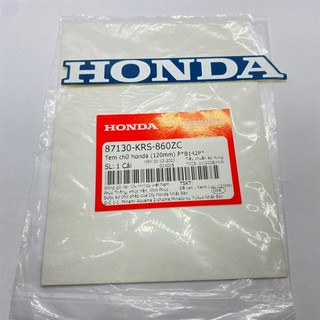Tem chữ honda màu pb142p xanh lục kích thước 120mm zin honda - 87130krs860zc