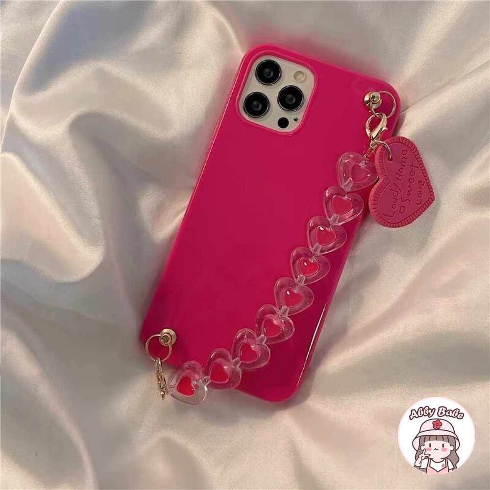 Ốp Điện Thoại TPU Dẻo Mỏng Nhẹ Họa Tiết Trái Tim &amp; Vòng Đeo Tay Cho IPhone 14 Pro Max 11 7Plus 13 12 11 Pro Max X XS XR