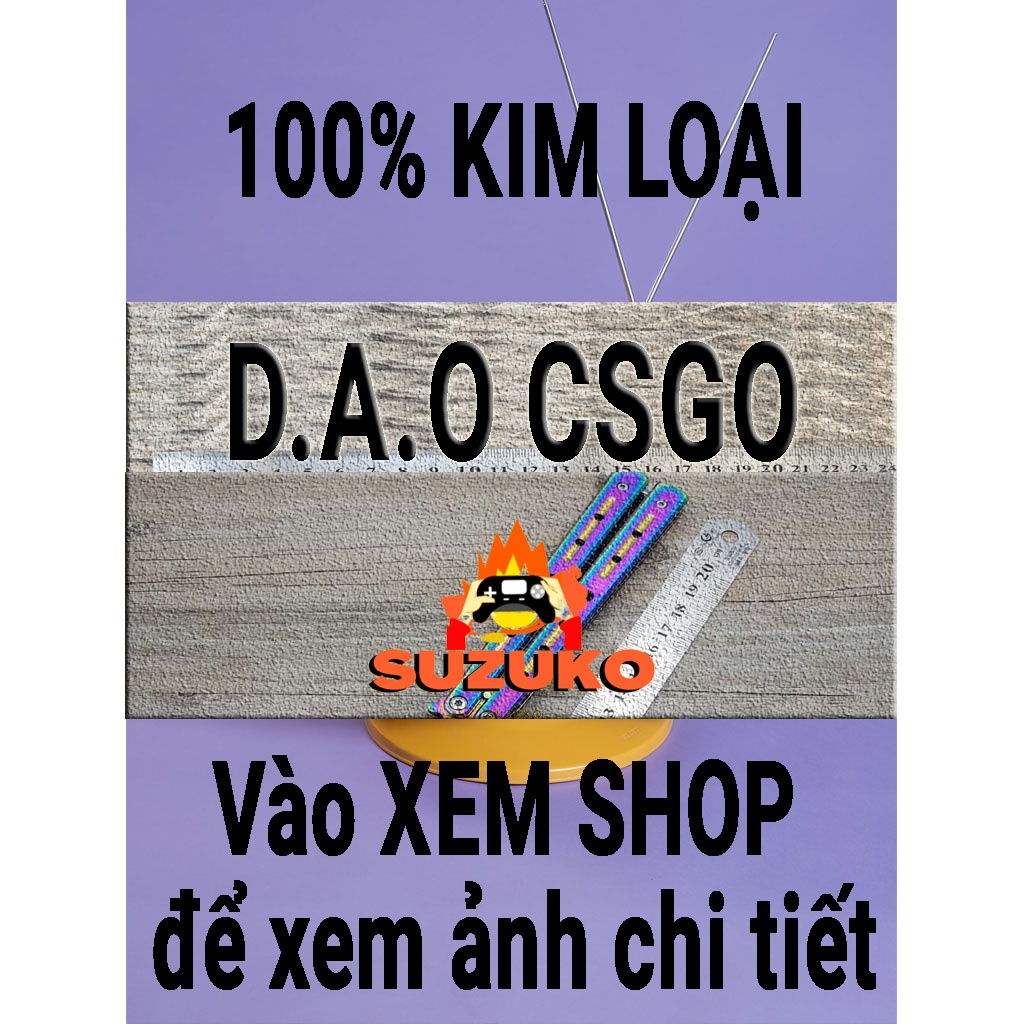 CSGO balisong thép hợp kim cán thẳng tập luyện nhiều skin độc đáo trưng bày sưu tầm Tặng kèm vít lục giác và dầu bảo dưỡ