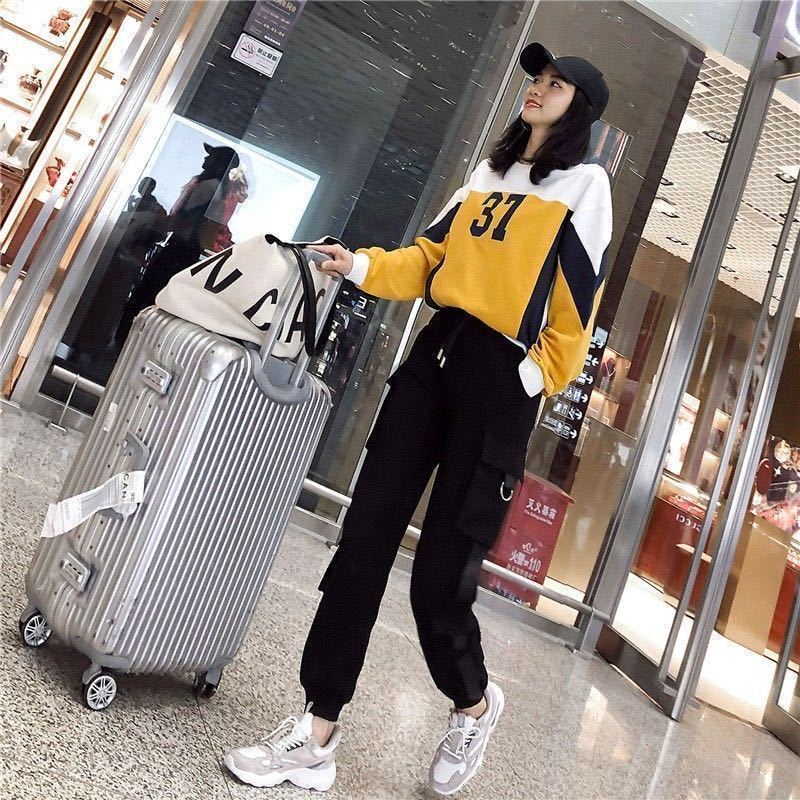 Bộ Đồ Thể Thao Dáng Rộng Phong Cách Hip Hop Đường Phố Hàn Quốc Thời Trang Thu Đông 2022 Cho Nữ