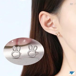 Khuyên tai bạc, khuyên tai hình tai thỏ dễ thương