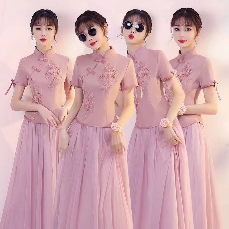 Đầm Sườn Xám plus size S-4XL Phong Cách Trung Hoa