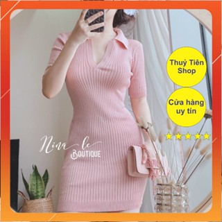 Váy Len Body- Đầm Len Body - Chất Len Tăm Hàng Quảng Châu Mềm Mịn Co Giãn 4 chiều