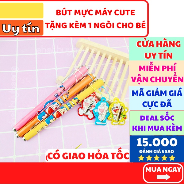 Bút máy Doremon🖋FREESHIP🚛 Có video thật 🎥Bút máy Doremon chất lượng tốt tặng kèm ngòi bút - bút mực doremon rèn chữ đẹp