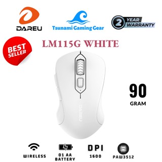 Chuột không dây DareU LM115G White I Wireless 2.4 Ghz I Pin AA - BH 2 năm chính hãng