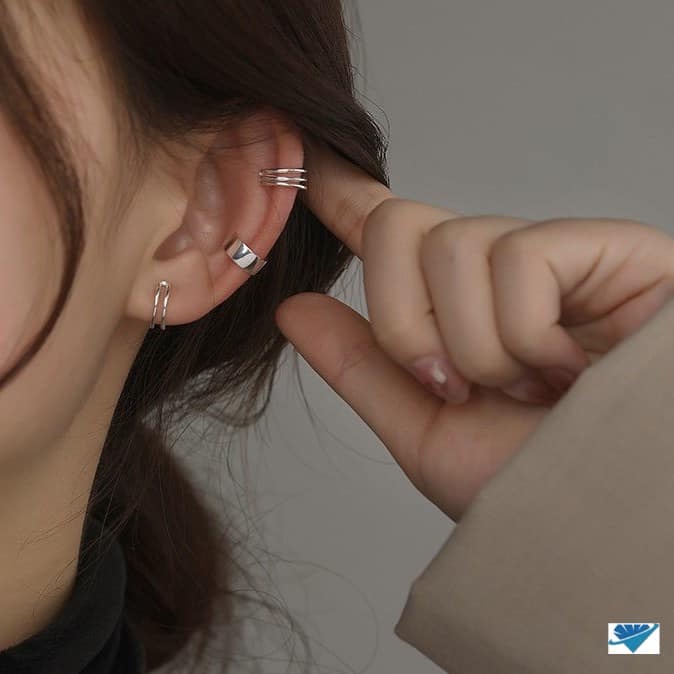 Set 3 chiếc khuyên kẹp cá tính, có bán lẻ chiếc