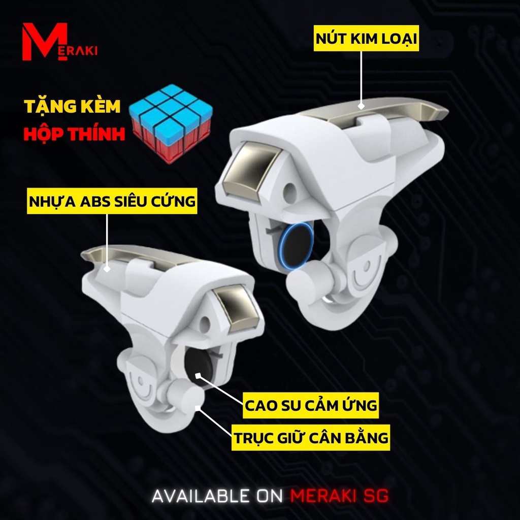 Nút bắn Pubg Mobile chơi game siêu nhạy mô phỏng phi thuyền Z1  tay cầm chơi game điện thoại pubg ros freefire Meraki SG