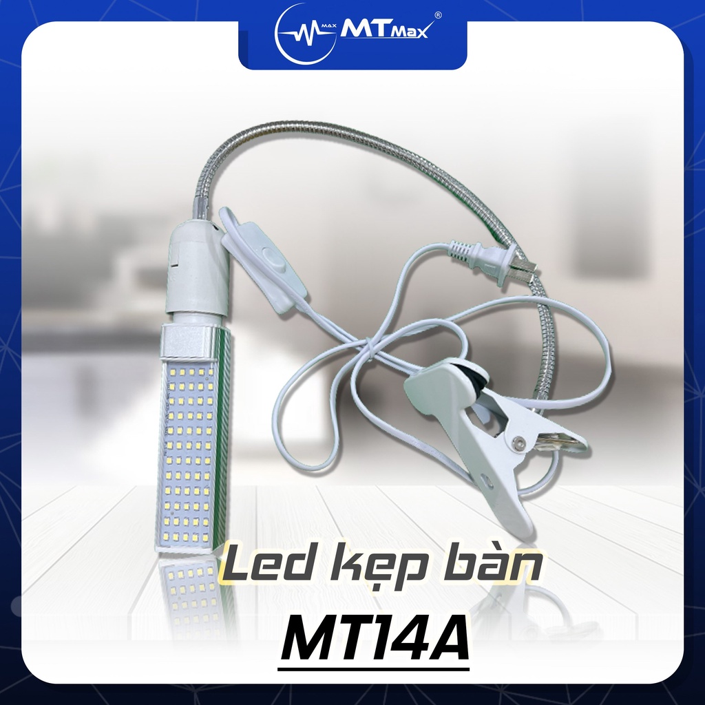 Bộ kẹp MTMAX MT14A và bóng đèn 60 led cho kỹ thuật Bóng đèn siêu sáng - Cây trụ dẻo có thể bẻ theo ý muốn - Công tắc