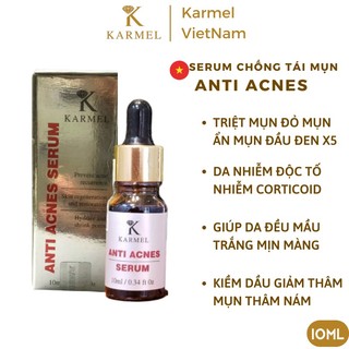 Serum ANTI ACNES Chống Tái Mụn Ngừa Mụn Tăng Miễn Dịch Tái Tạo Da, cấp Nước Phục Hồi Trắng da,Thu Nhỏ lỗ chân lôngKarmel