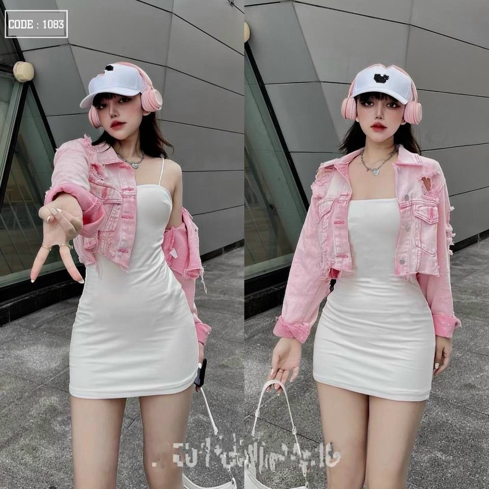 Áo Khoác Jean Bò Kaki Nữ Rách Hàng Loại 1 Siêu Hot
