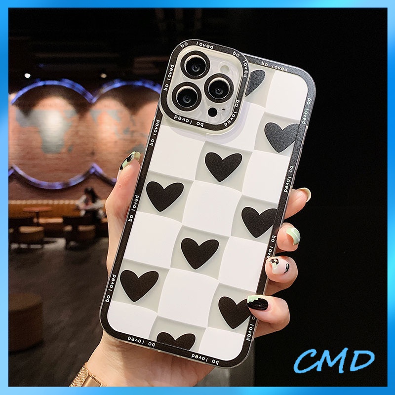 Ốp Điện Thoại Kẻ Sọc Caro Trắng Đen Cho iphone 11 12 13promax 6 6plus 6s 6splus 7 7plus 8 8plus x xs xr plus promax/-267