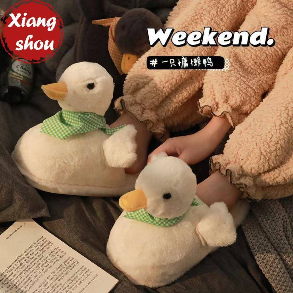 Dép Bông Đi Trong Nhà Hình Vịt Con Dễ Thương Cho Cặp Đôi