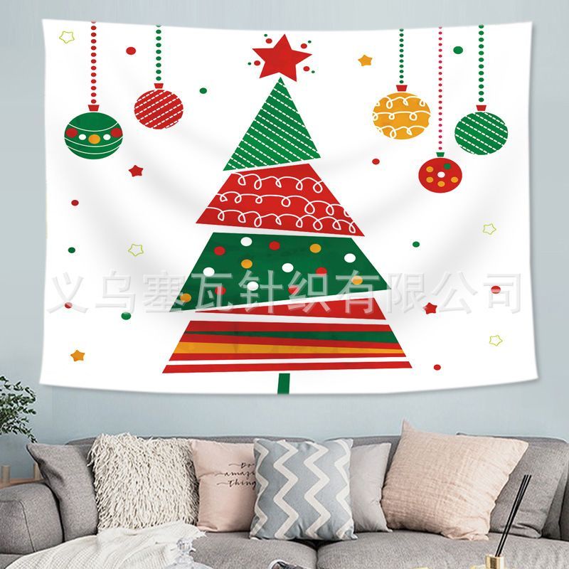 Tranh vải treo tường decor Merry Christmas trang trí Giáng Sinh - 1Mx0.7M và 1M3x1M5