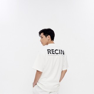 Áo thun RECIN Basic, trắng/ đen
