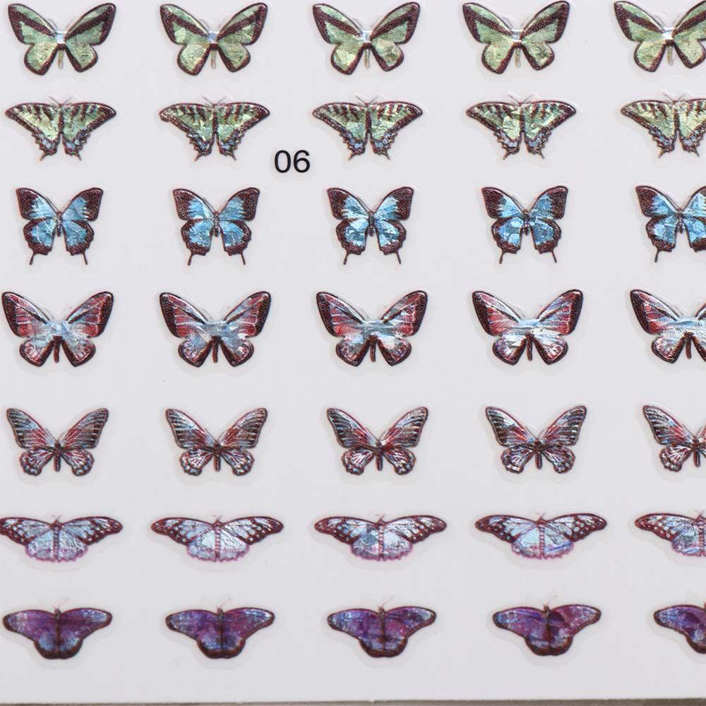 JARRED Miếng Dán Trang Trí Móng Tay Hình Bướm Chống Nước DIY