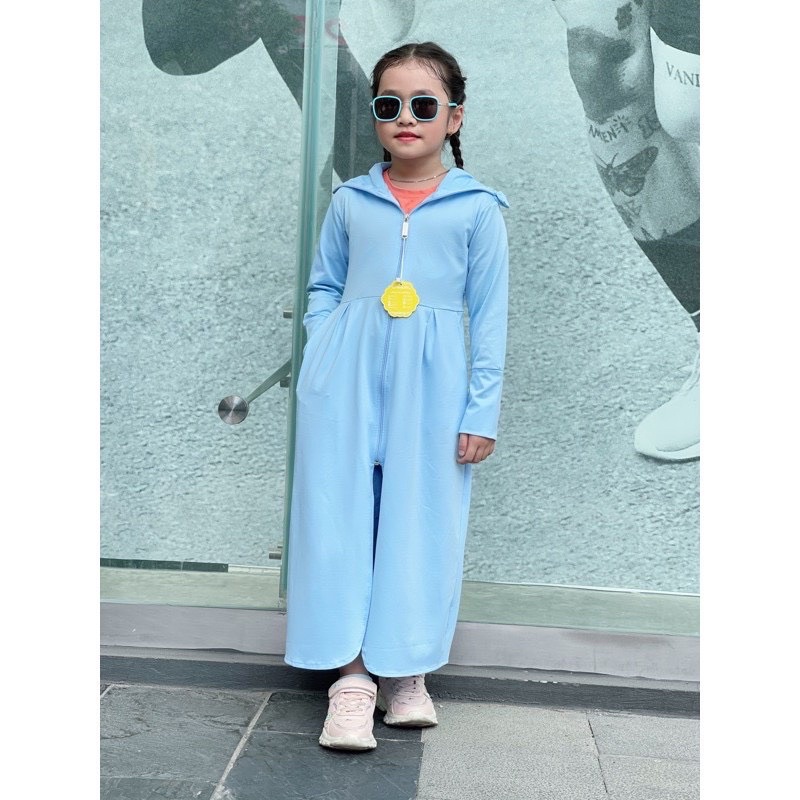 Áo Chống Nắng Toàn Thân Cho Bé Vải Thông Hơi Kim Cương