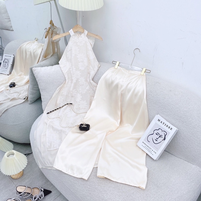 Áo Dài Tết Váy Đầm Tiểu Thư, Đầm Trắng Bèo Tay Hở Lưng Xếp Ly Nữ Tính Phối Bèo Điệu Đà Nữ Tính Cho Phái Nữ.