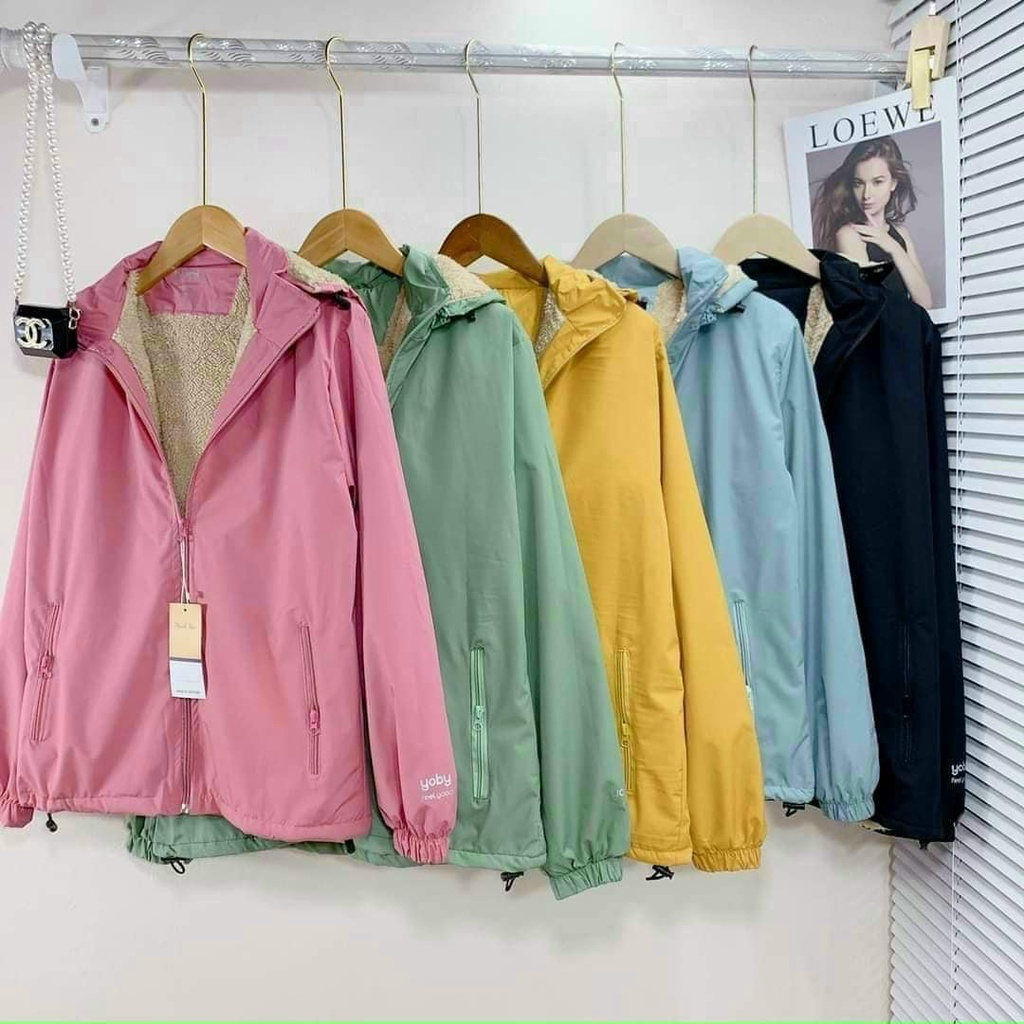 Áo gió NỮ LÓT LÔNG CỪU cao cấp