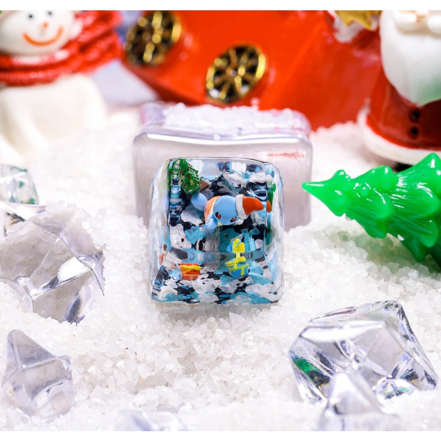 Keycap Squirtle giáng sinh, Nút bàn phím giáng sinh Pokemon phù hợp cho bàn phím cơ, profile SA