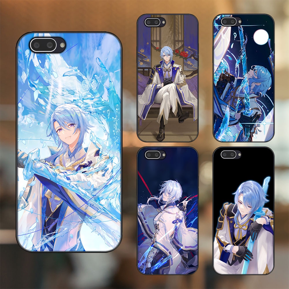 Ốp lưng Oppo A3S viền đen in hình Kamisato Ayato Genshin Impact