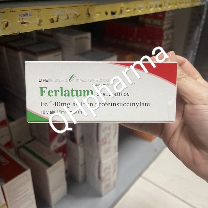 Siro bổ sung sắt FERLATUM - FERLATUM FOL hộp 10 lọ